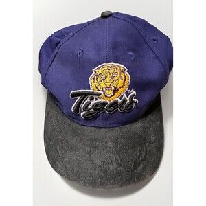 LSU Tigers Snapback Hat Cap Captivating Headgear NCAA Purple & Gold Vintage 90s